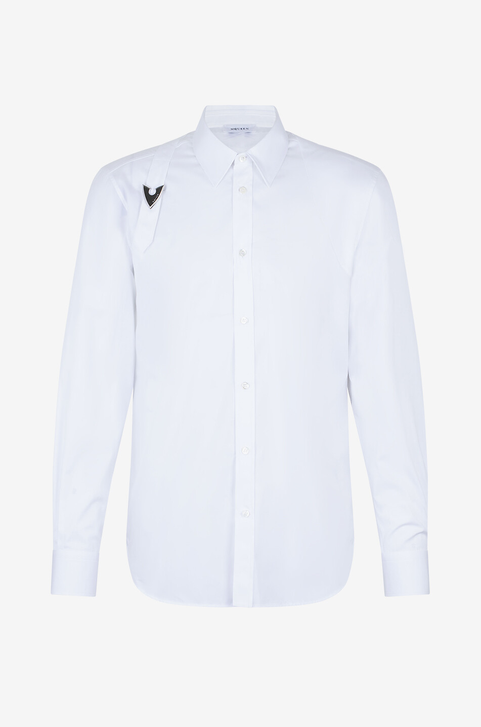 ALEXANDER McQUEEN Chemise en popeline à harnais Arrow Homme BLANC 1