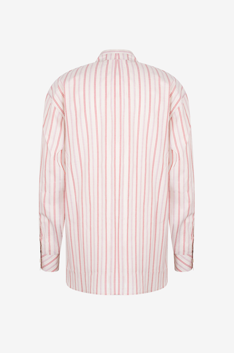 KING & TUCKFIELD Chemise oversize rayée en coton et soie Homme ROSE 2