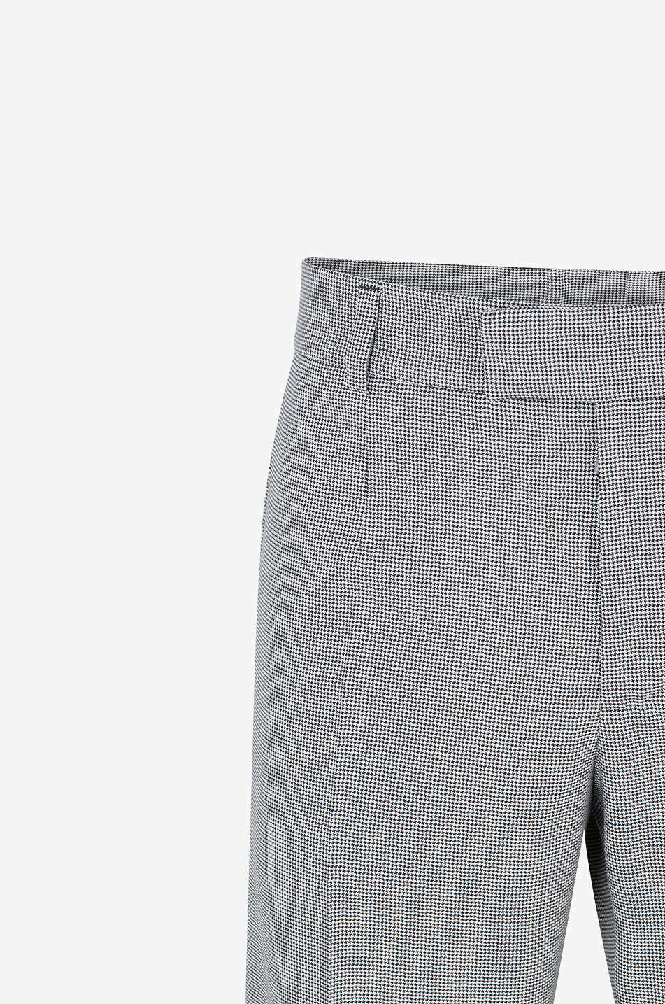 DOLCE & GABBANA Gerade verkürzte Hose aus Wolle mit Hahnentritt Herren SCHWARZ 3
