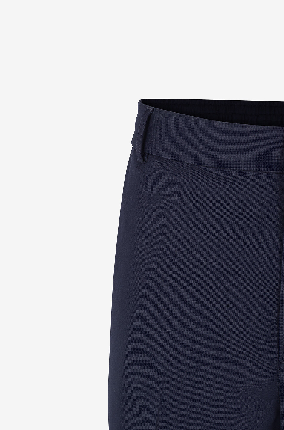 MONCLER Gerade Woll-Twill-Hose mit Lederpatch Herren DUNKELBLAU 3
