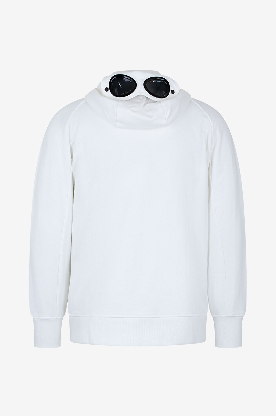 C.P. COMPANY Sweat-shirt zippé à capuche Diagonal Raised Fleece Goggle Homme BLANC 2