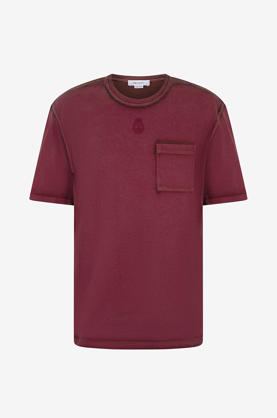 Lässiges Kurzarm-T-Shirt Skull Overdyed