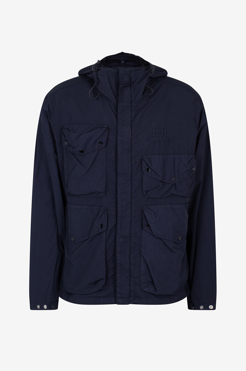 C.P. COMPANY Flatt Nylon Goggle hooded windproof jacket Men DARK BLUE 1