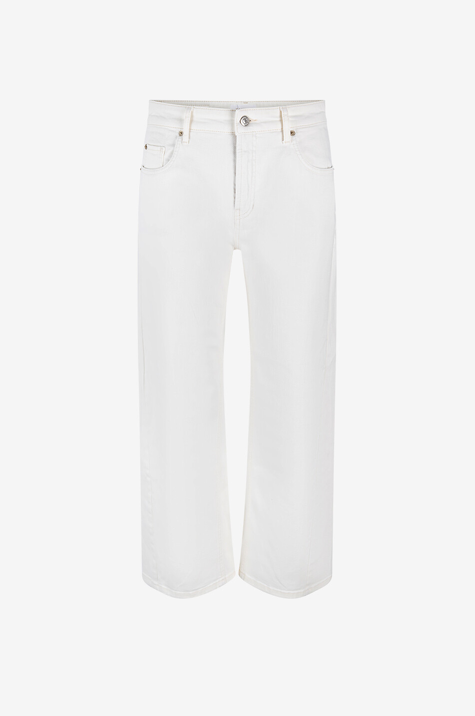 CAMBIO Jean large en coton Oria Femme BLANC CASSE 2