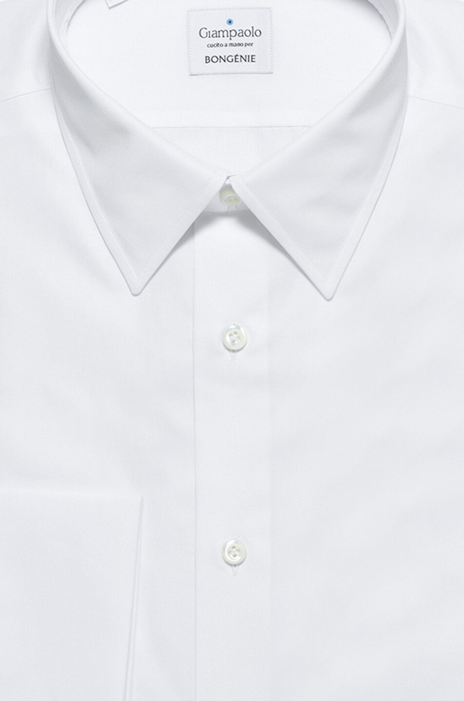 GIAMPAOLO Chemise à manches longues en coton à col français Homme BLANC 2