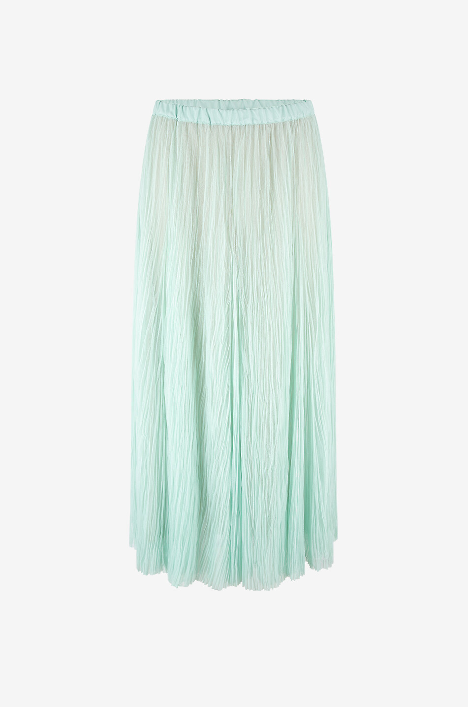 FABIANA FILIPPI Pleated tulle midi skirt Women LIGHT GREEN 1