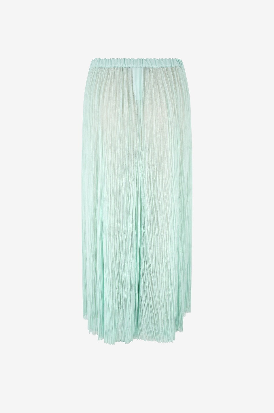 FABIANA FILIPPI Pleated tulle midi skirt Women LIGHT GREEN 2