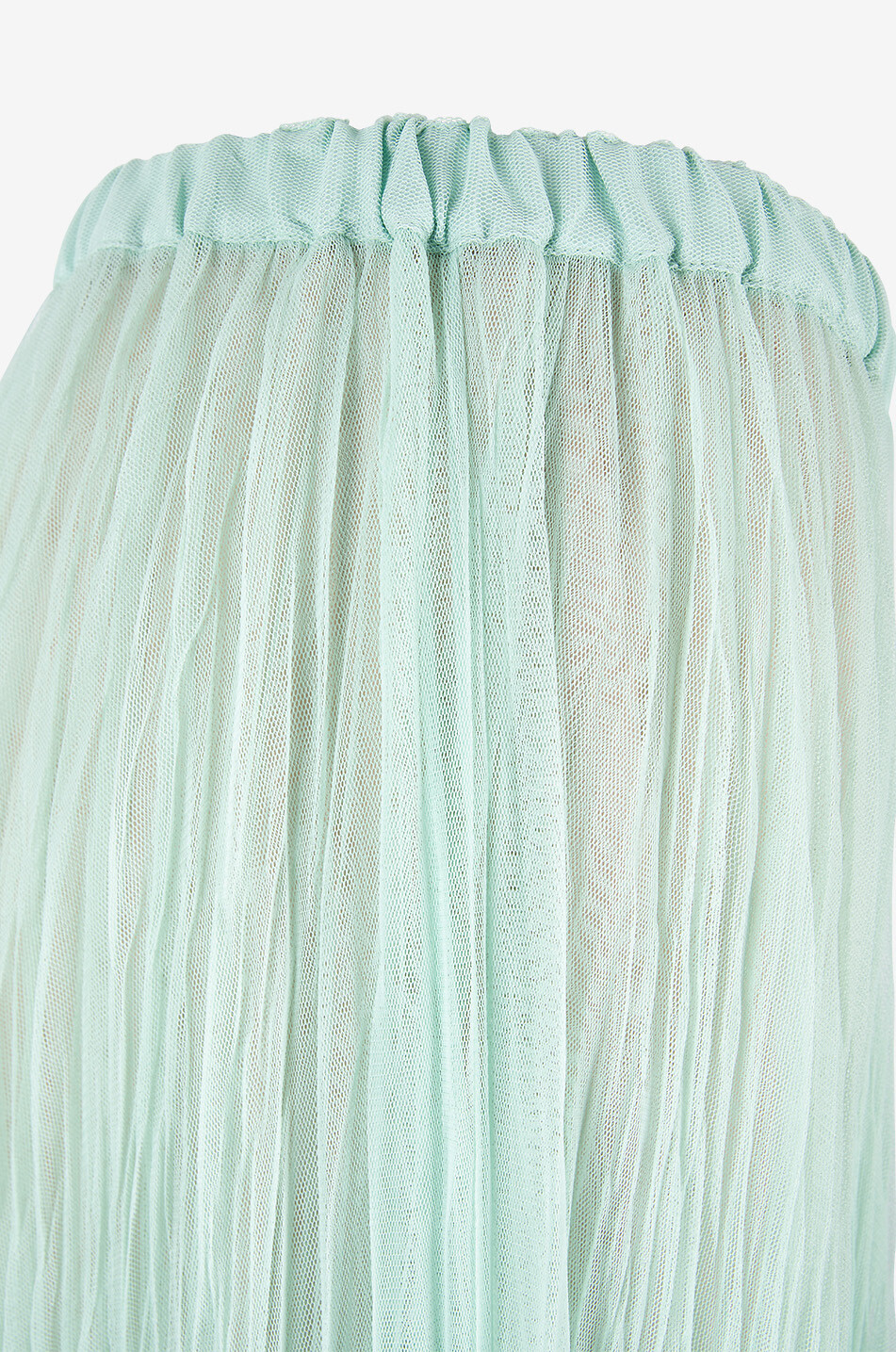 FABIANA FILIPPI Pleated tulle midi skirt Women LIGHT GREEN 3