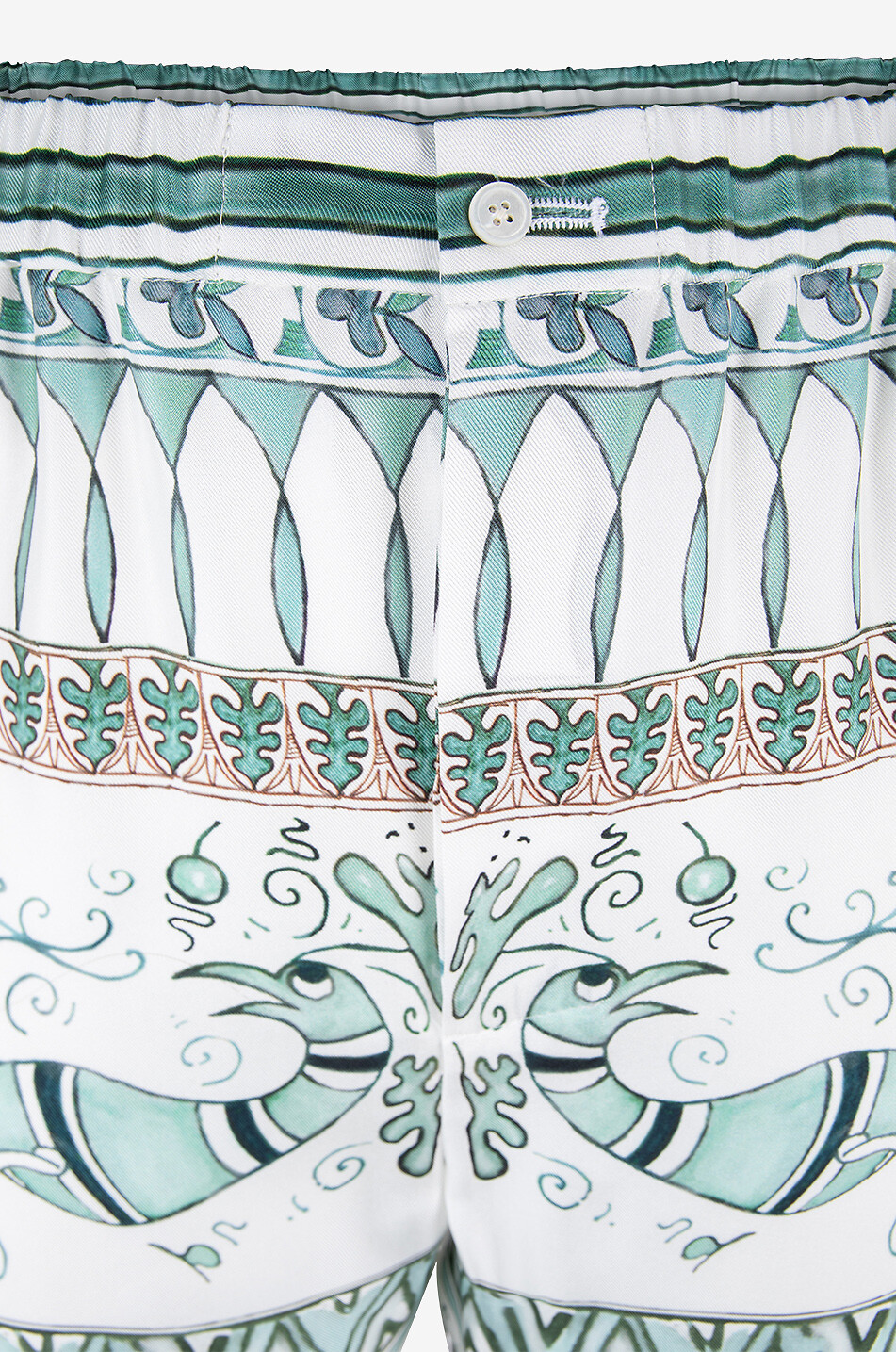 FABIANA FILIPPI Bedruckte Seidentwill-Hose mit weitem Bein Picta Damen WEISS 3