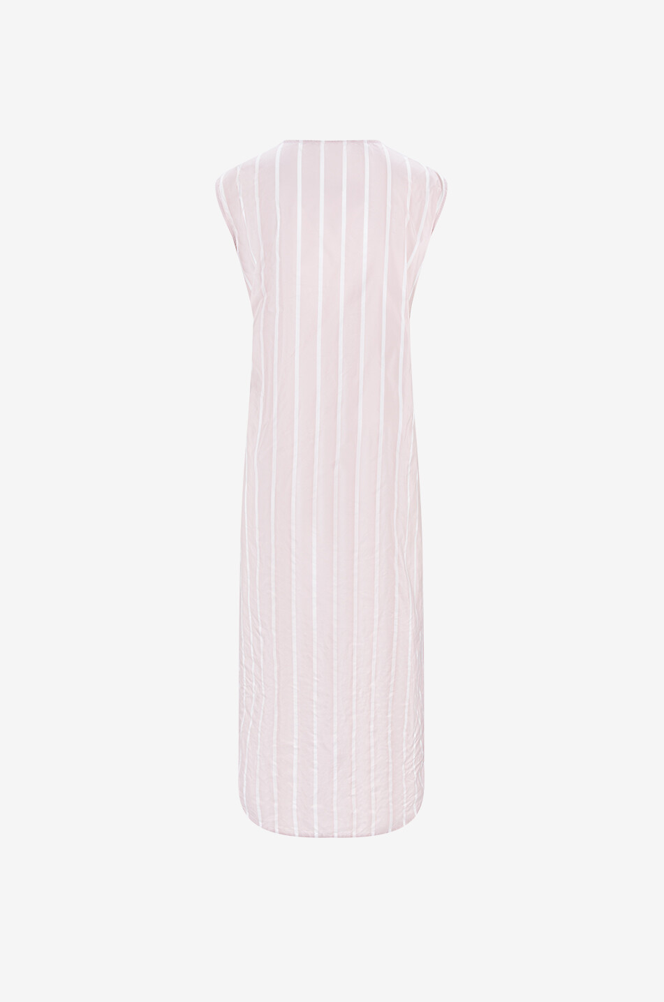 Robe rayée asymétrique ornée d'un noeud