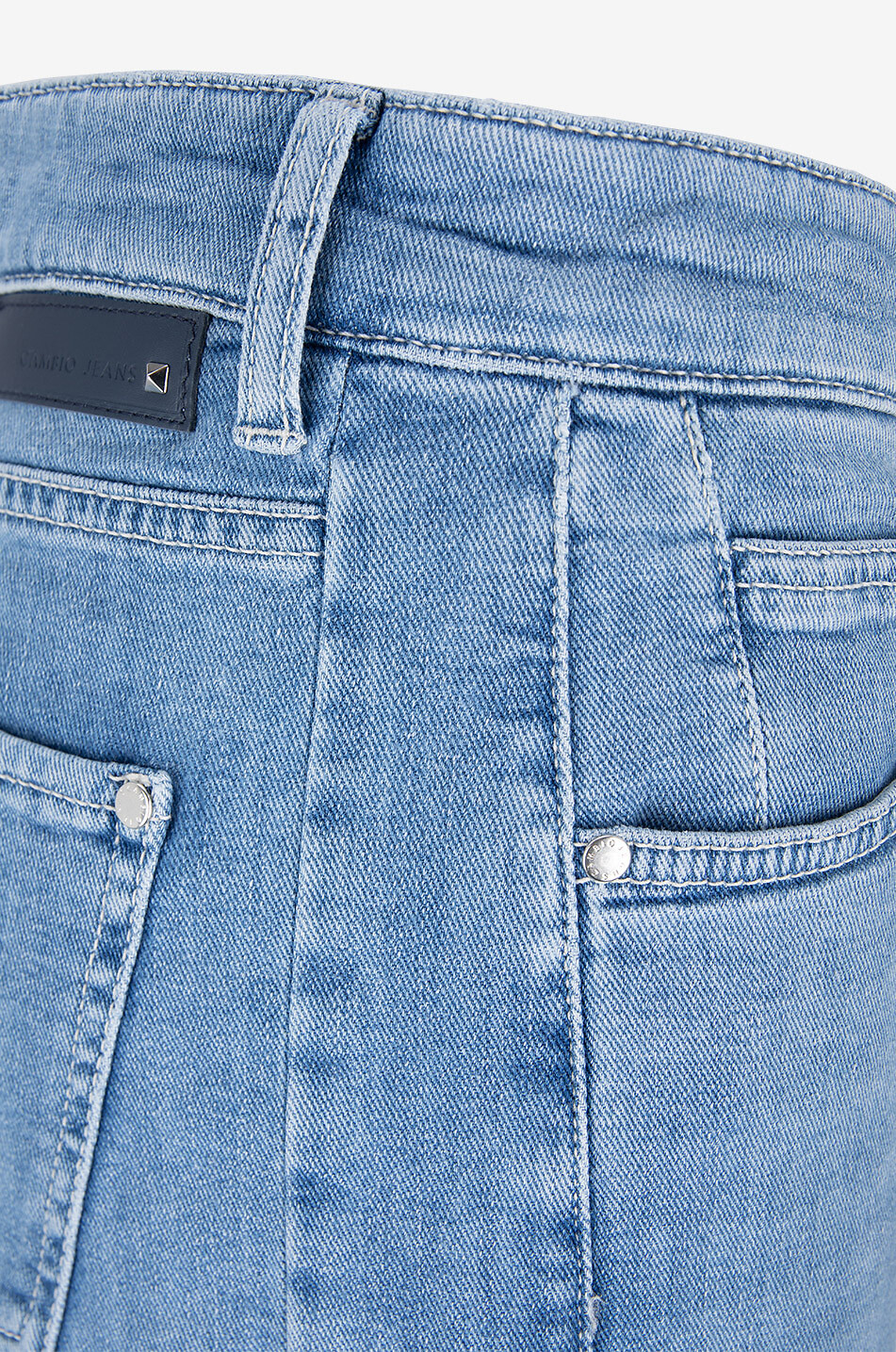 Baumwolljeans mit weitem Bein Palazzo Patch