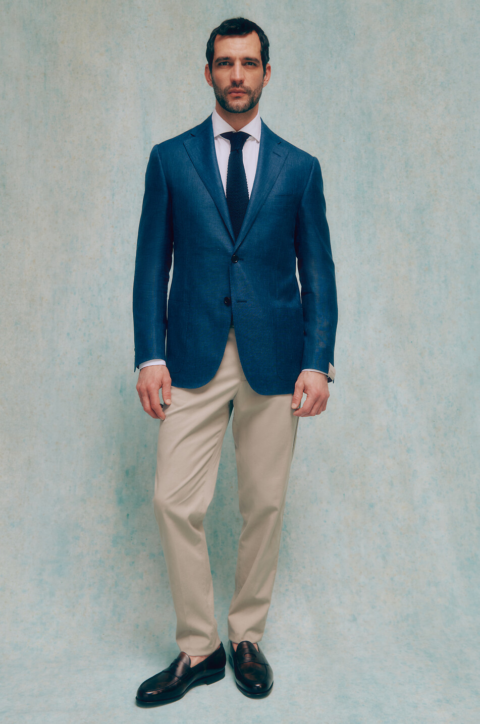 BRUNELLO CUCINELLI Strickkrawatte aus Seide Herren DUNKELBLAU 2