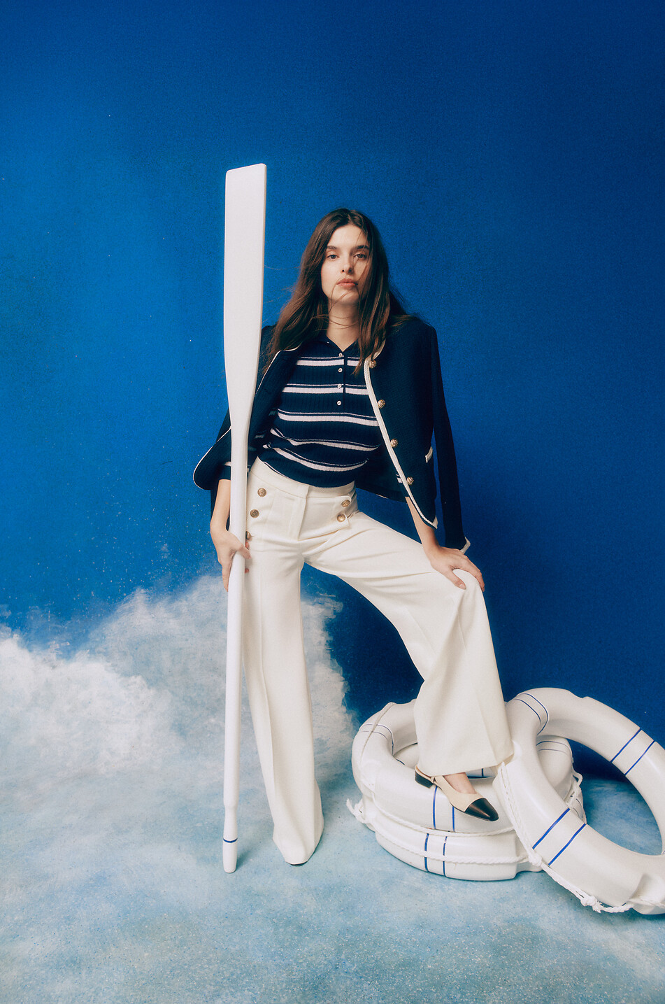 Zweifarbige Slingback-Ballerinas Oceano 20