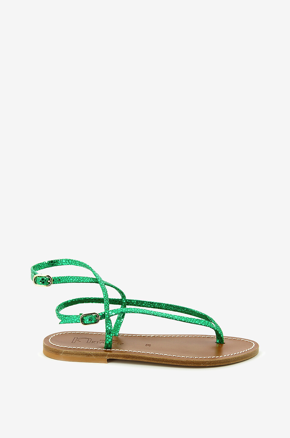 K JACQUES Sandalen aus Leder Abako Damen GRÜN 2