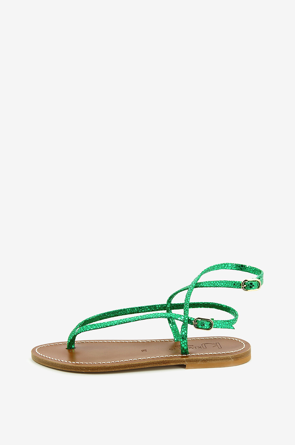 K JACQUES Sandalen aus Leder Abako Damen GRÜN 3