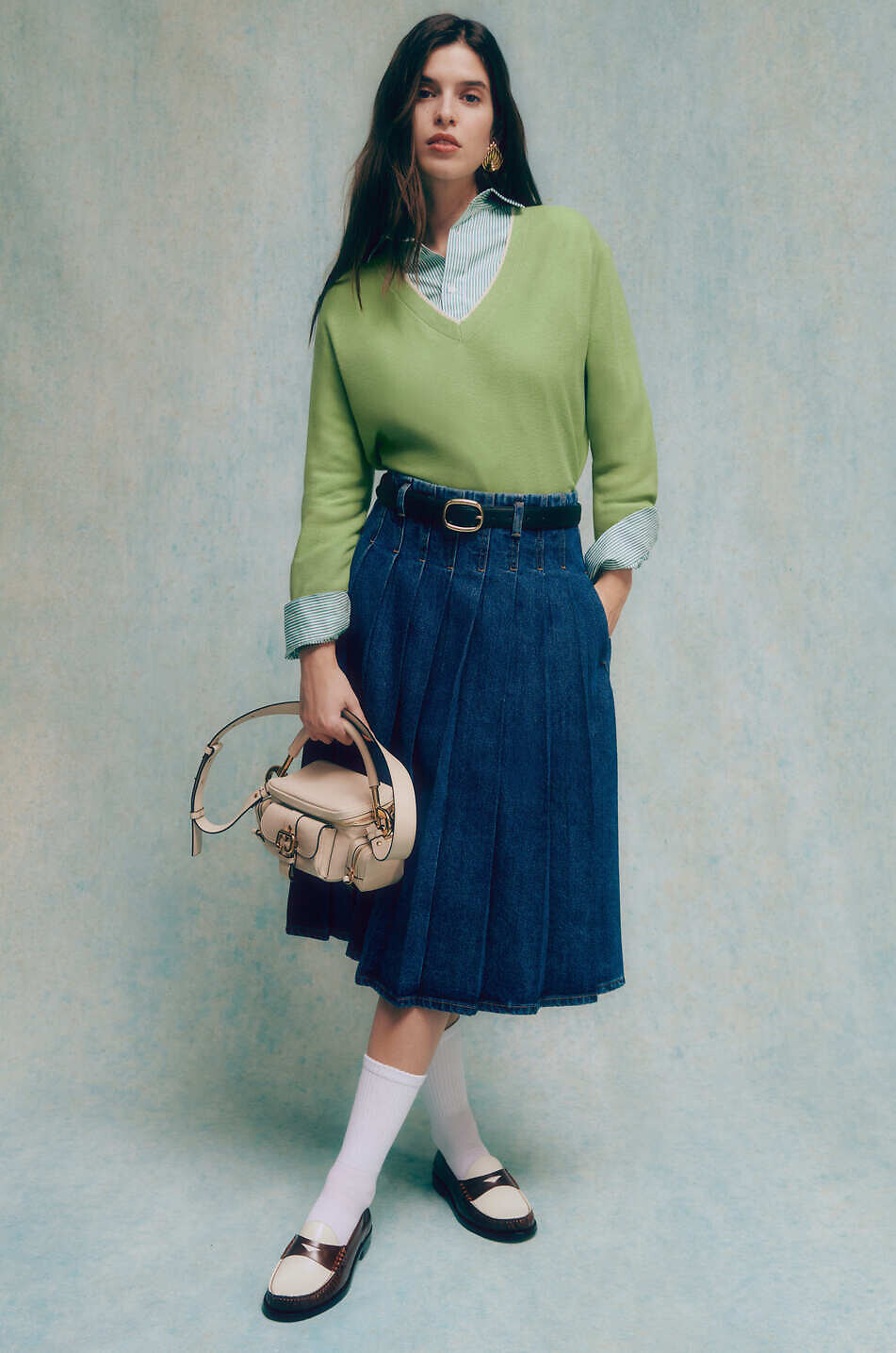 Mocassins bicolores en cuir Lottie