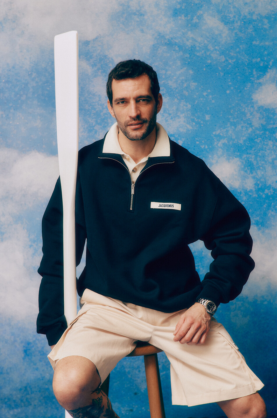 JACQUEMUS Sweat-shirt Le Camionneur Gros Grain Homme NOIR 3