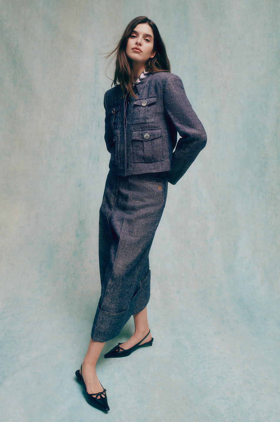GIVENCHY Veste tailleur en denim Femme BLEU 5