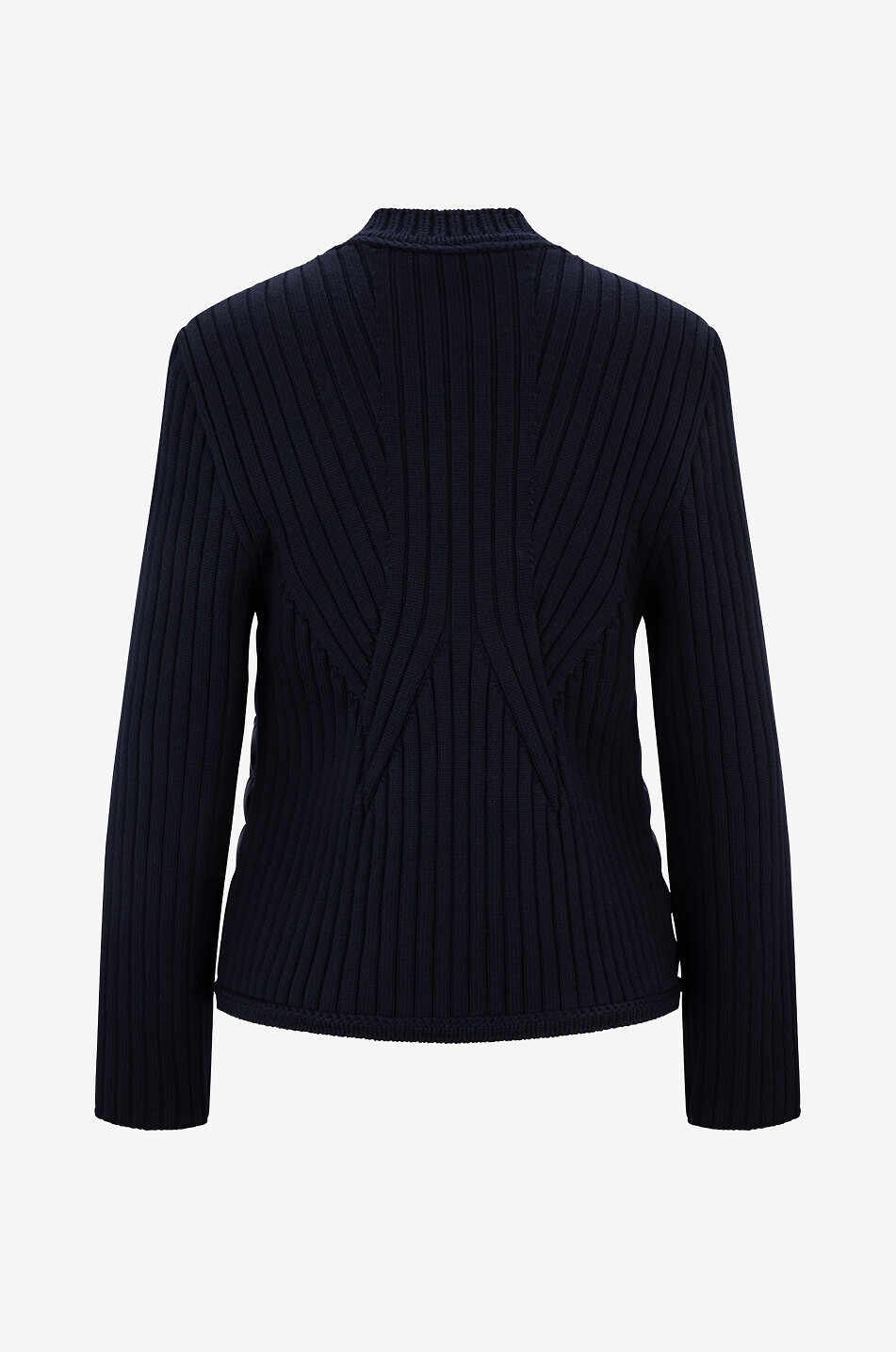 MONCLER Cardigan esprit veste tailleur à empiècements doudoune Femme BLEU FONCE 2