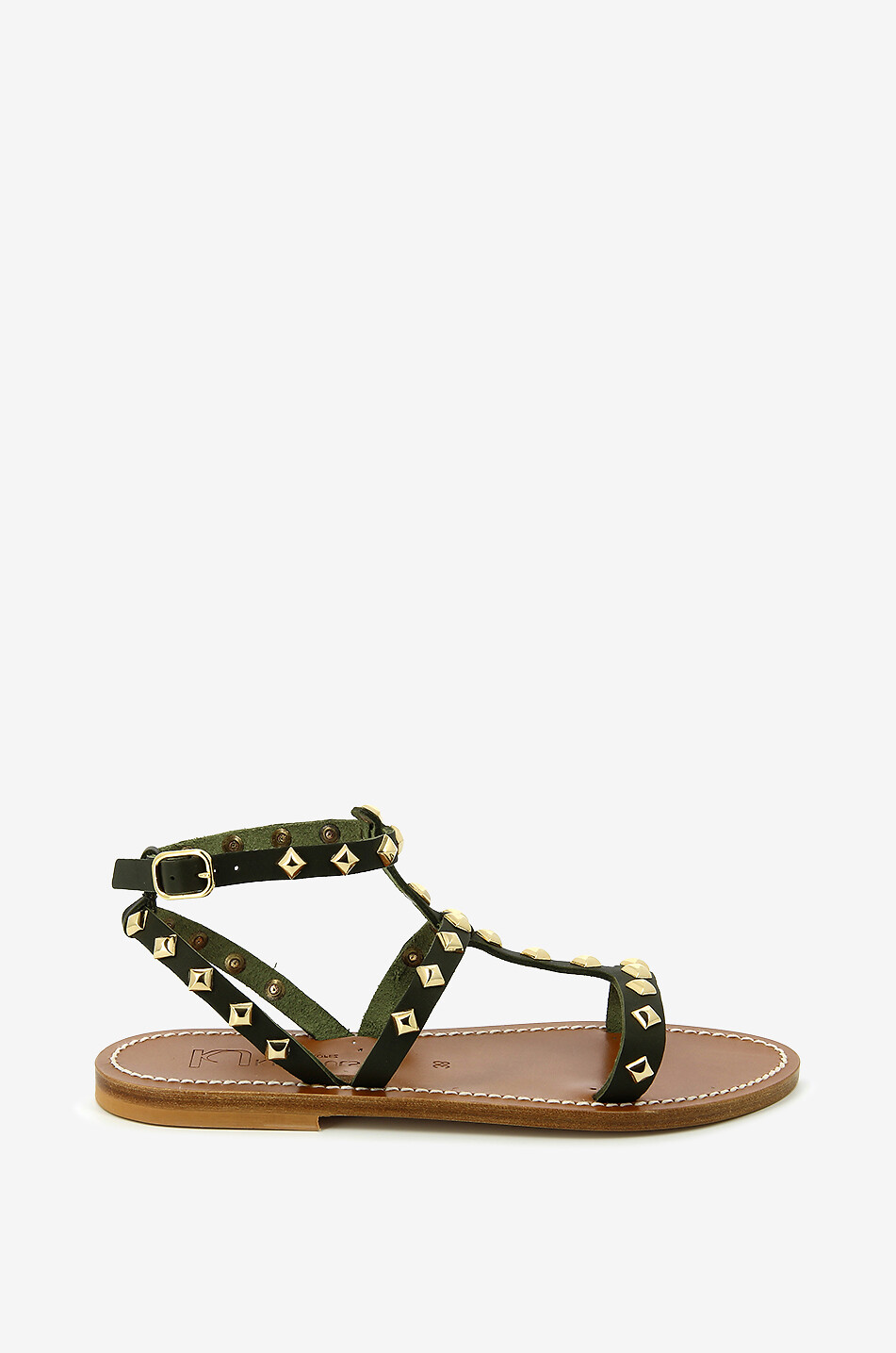 K JACQUES Sandalen aus Leder Arelatepyr Damen KHAKI 2