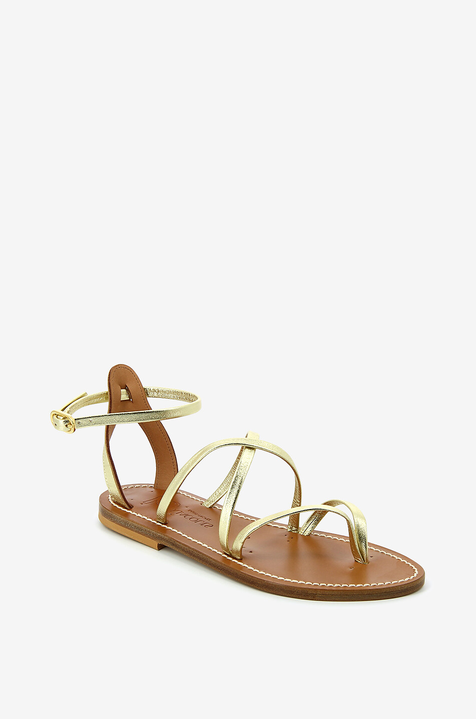 K JACQUES Sandales en cuir Epicure Femme DORE 1