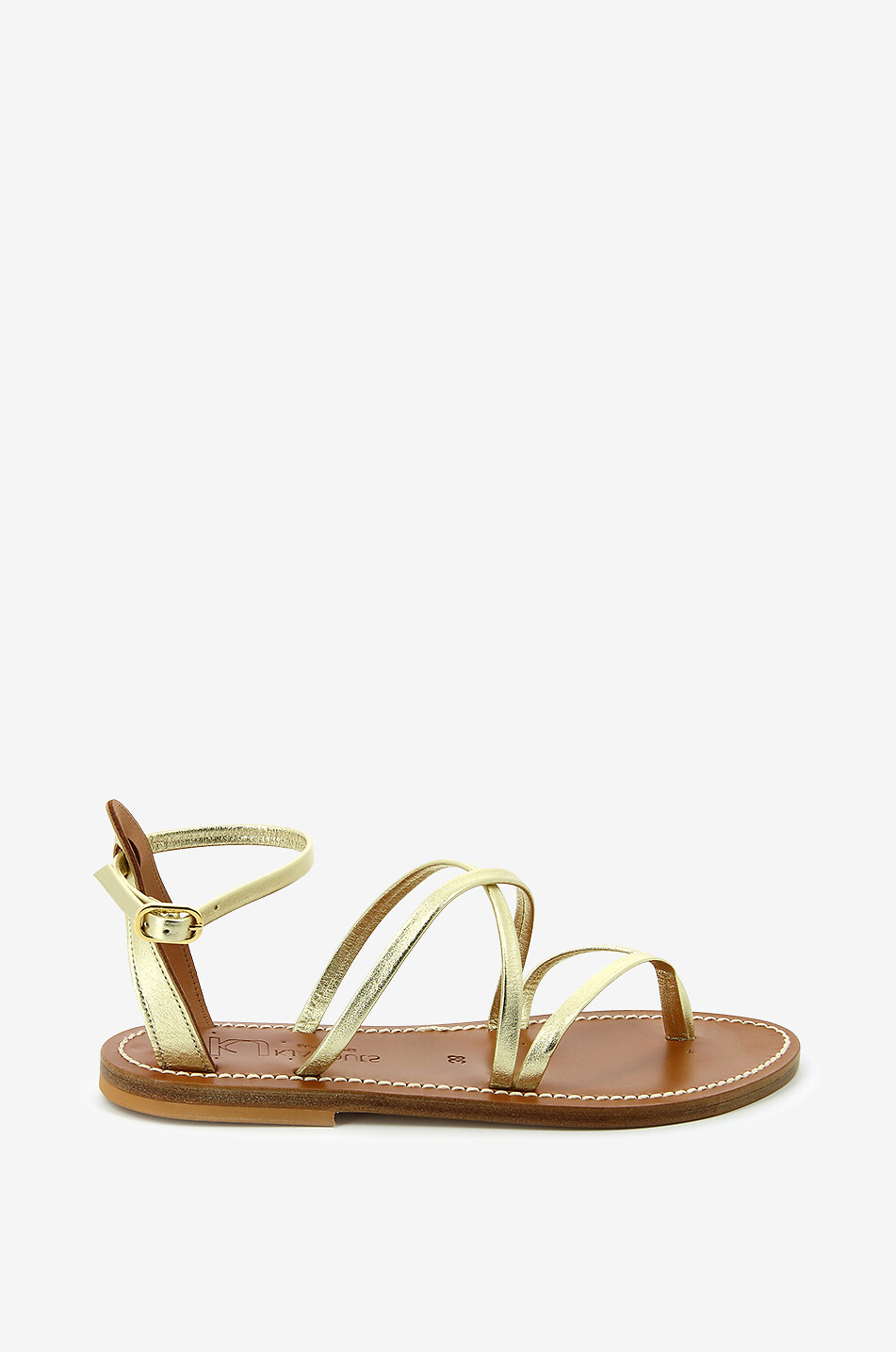 K JACQUES Sandales en cuir Epicure Femme DORE 2