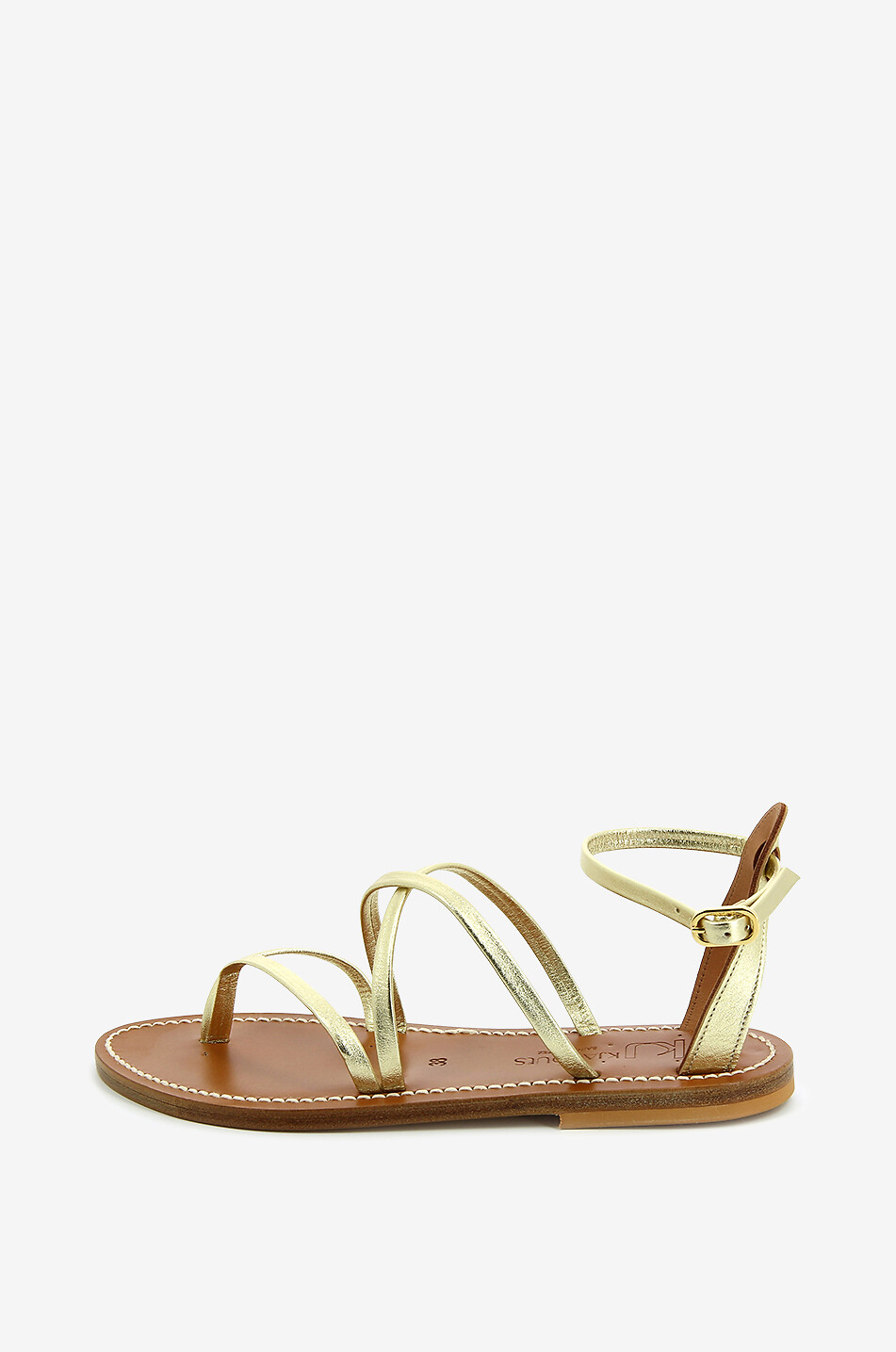 K JACQUES Sandales en cuir Epicure Femme DORE 3
