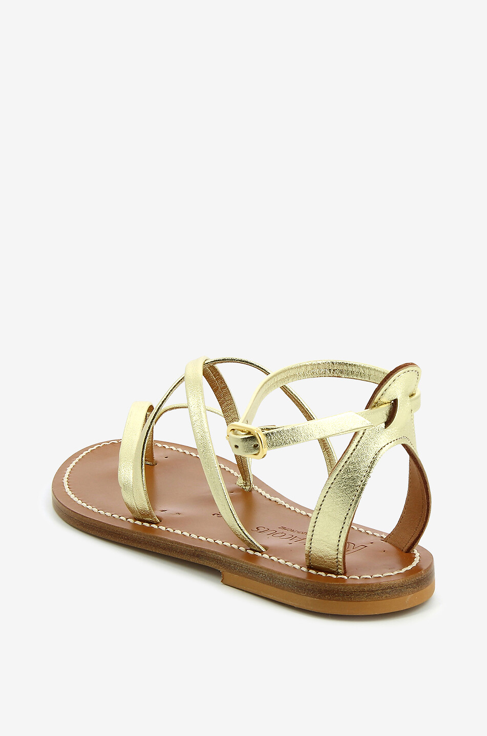 K JACQUES Sandales en cuir Epicure Femme DORE 4