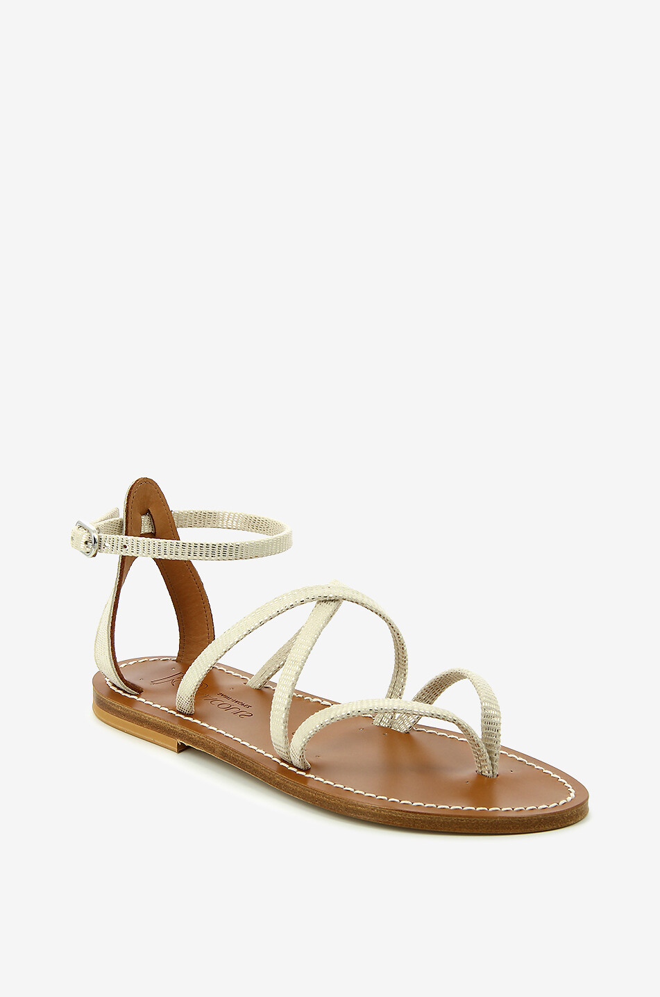 K JACQUES Sandales en cuir Epicure Femme DORE 1