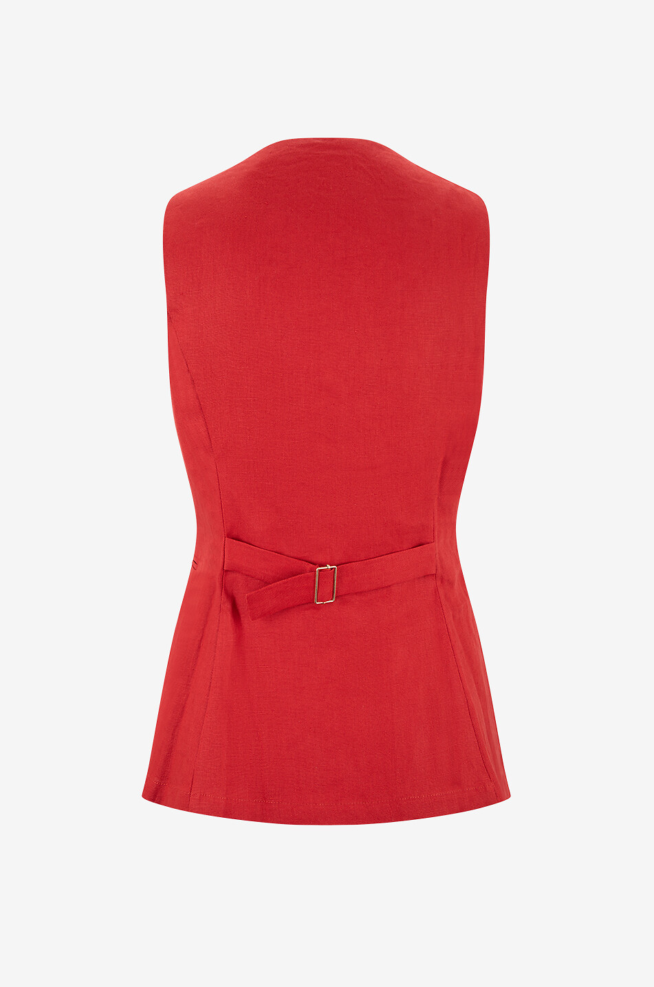 REFORMATION Aspen cinched linen waistcoat Women RED 2