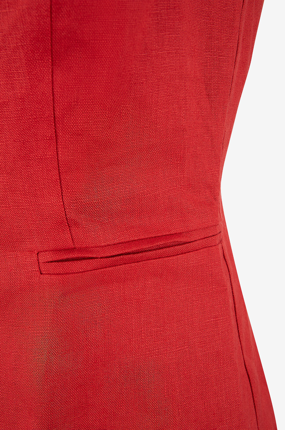 REFORMATION Aspen cinched linen waistcoat Women RED 3