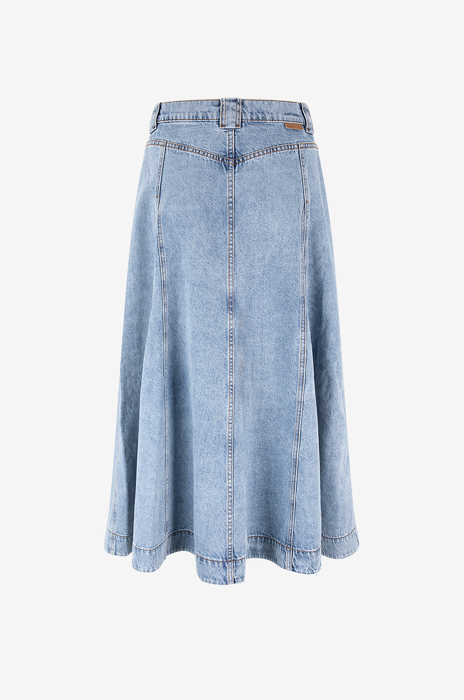 ZIMMERMANN Faded denim flared midi skirt Women BLUE 2