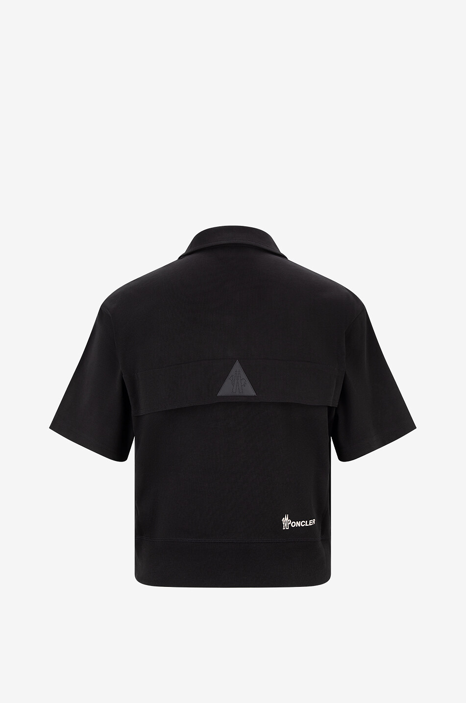 MONCLER GRENOBLE Boxy jersey short-sleeved polo shirt Women BLACK 2