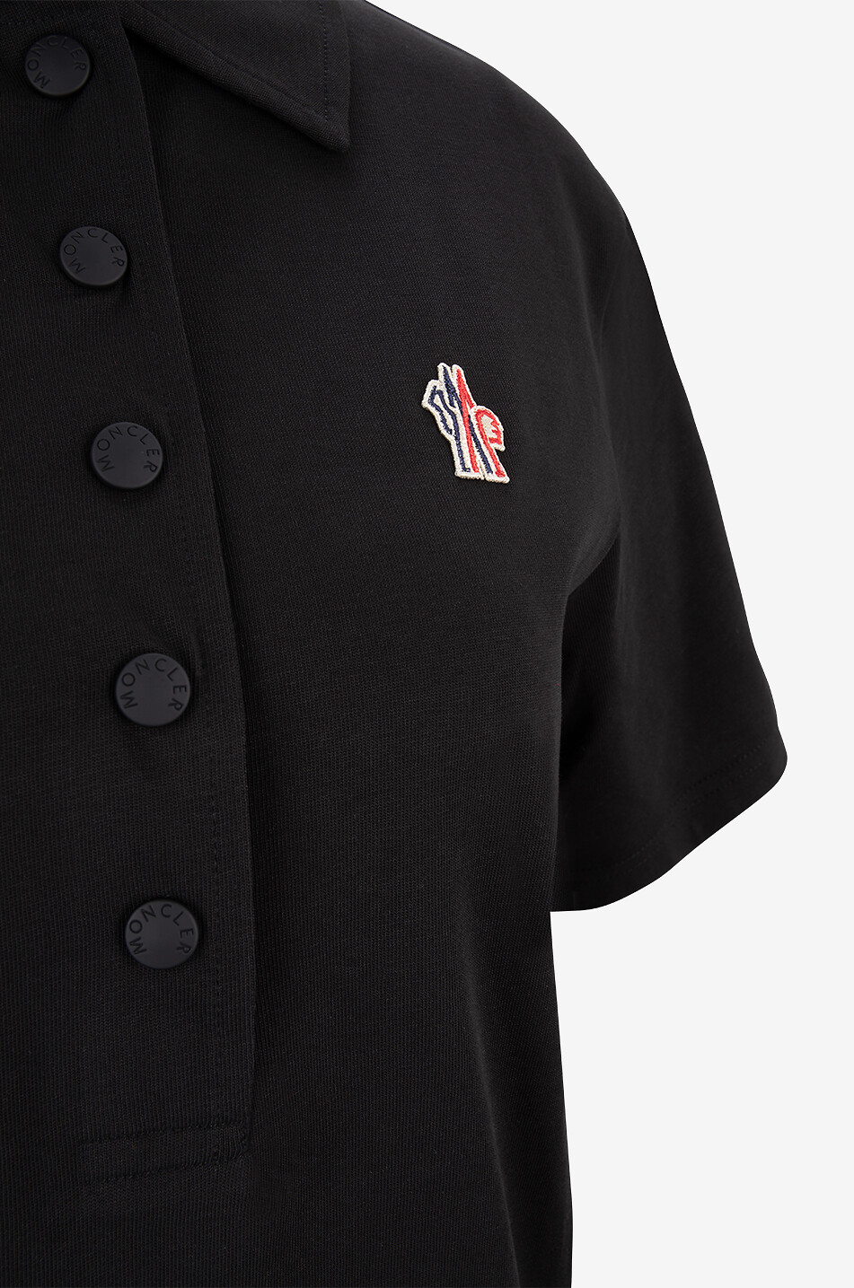 MONCLER GRENOBLE Boxy jersey short-sleeved polo shirt Women BLACK 3