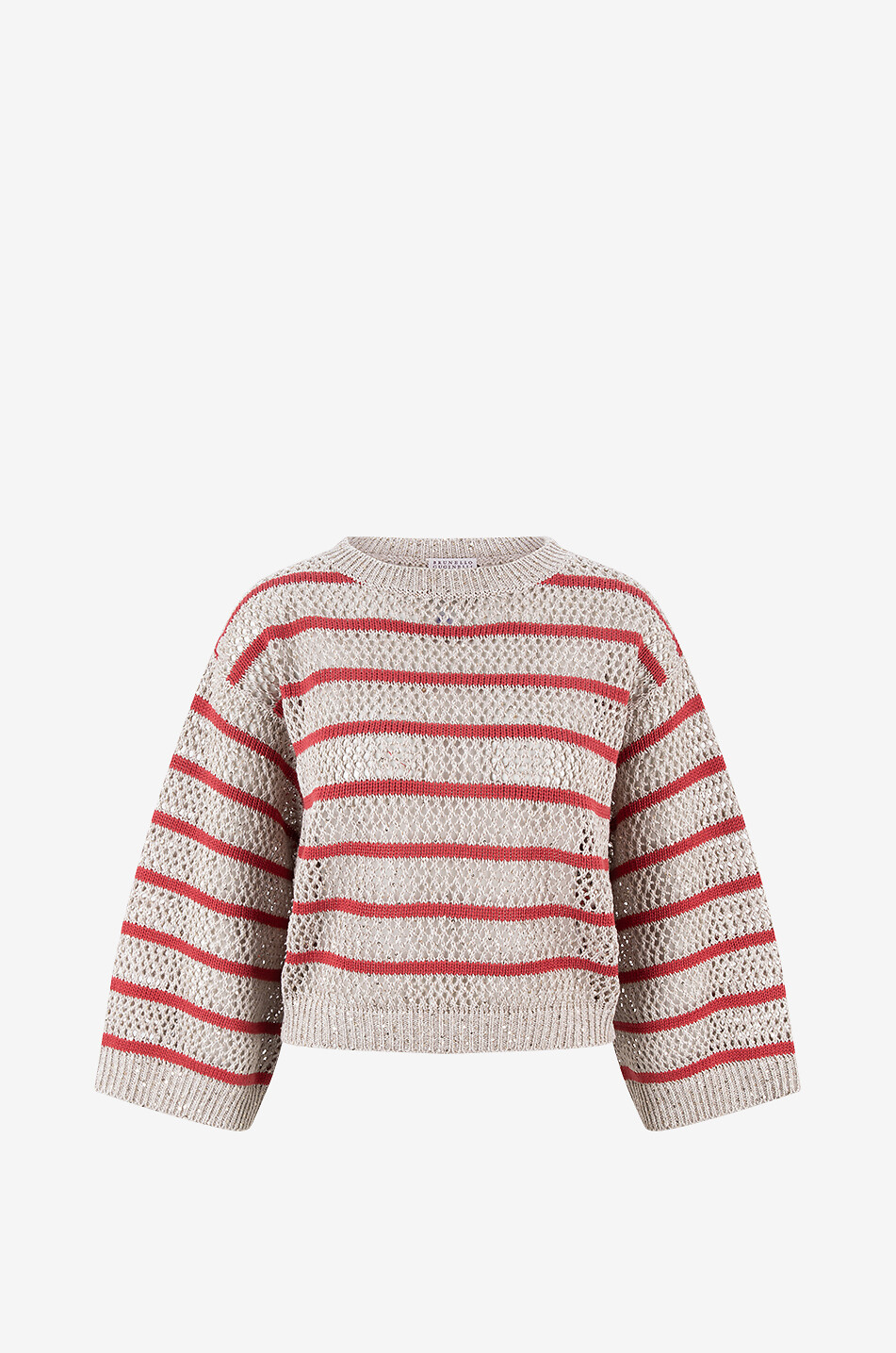 Pull boxy en maille résille à rayures Dazzling