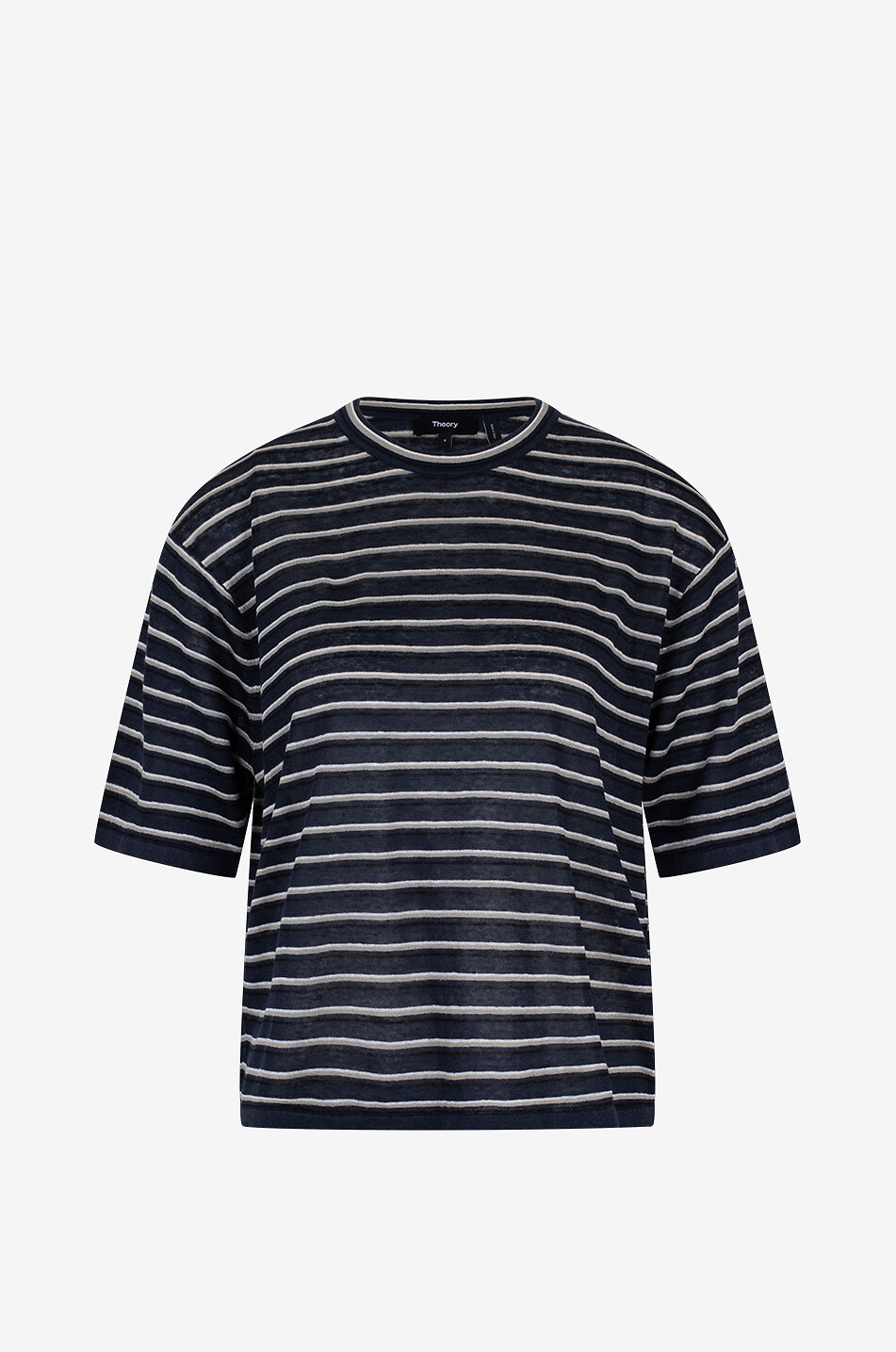 Boyfriend striped linen boxy T-shirt