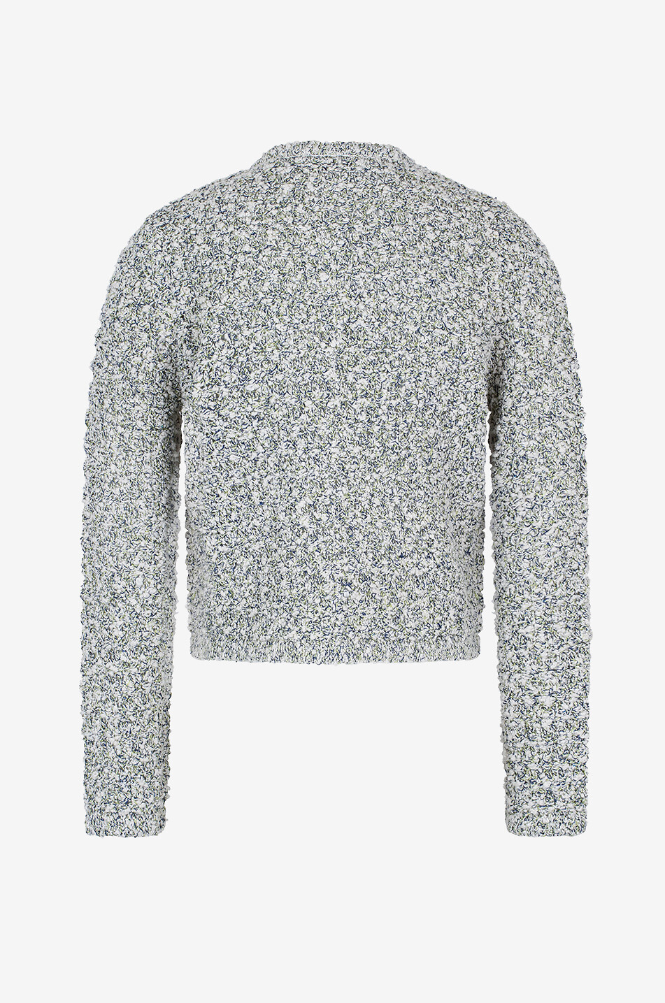 Cardigan boutonné effet tweed bouclette