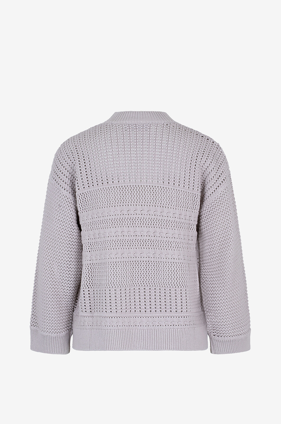 BONGÉNIE Cardigan ajouré boutonné à col V en coton Femme BEIGE 2