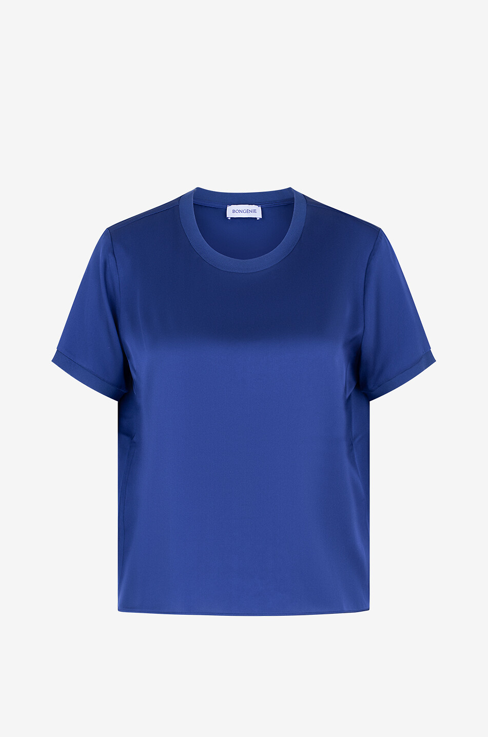 T-shirt boxy en satin de soie