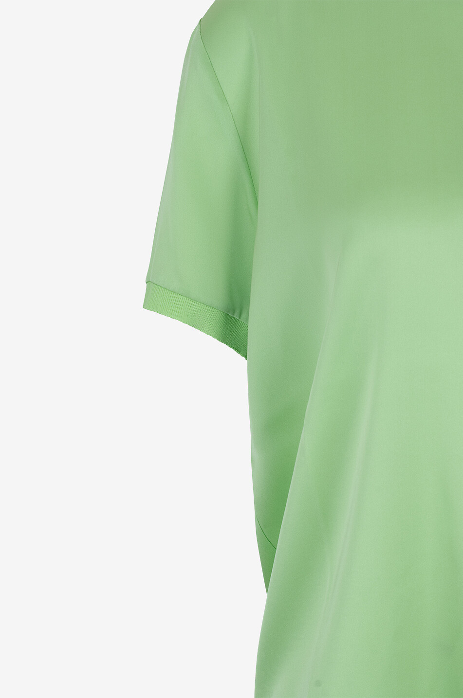 BONGÉNIE T-shirt boxy en satin de soie Femme VERT CLAIR 3