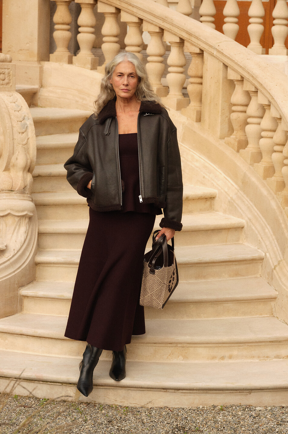 ARMA Jacke aus gewendetem Shearling Bilbao Merino Curly Nappa Damen BRAUN 4