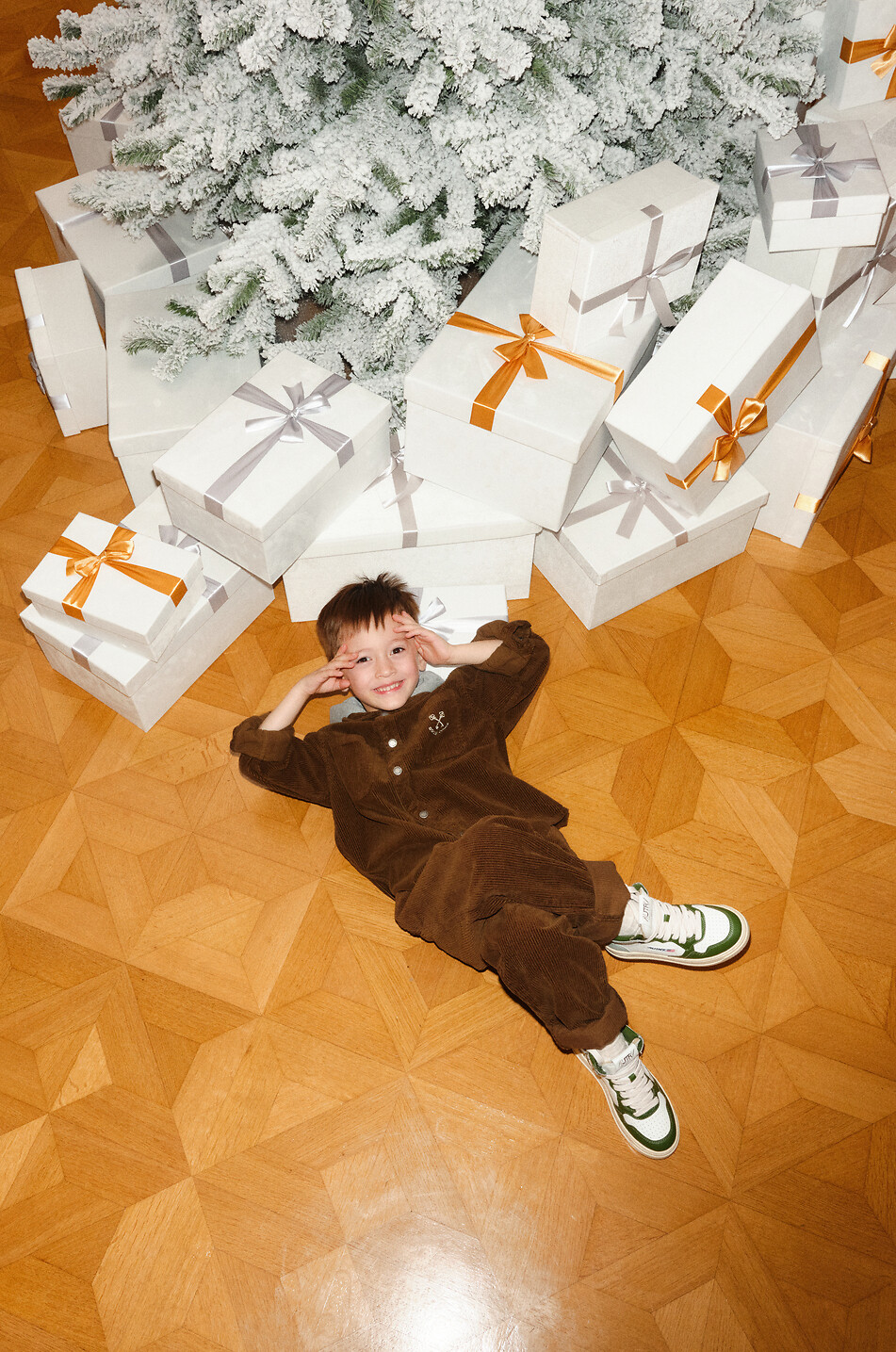 Veste chemise en velours côtelé à capuche garçon Golden Goose Keys