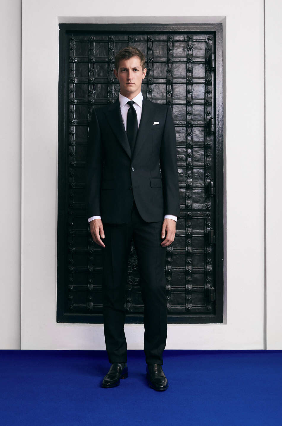 BRIONI Cravate en satin détail passant Homme NOIR 2