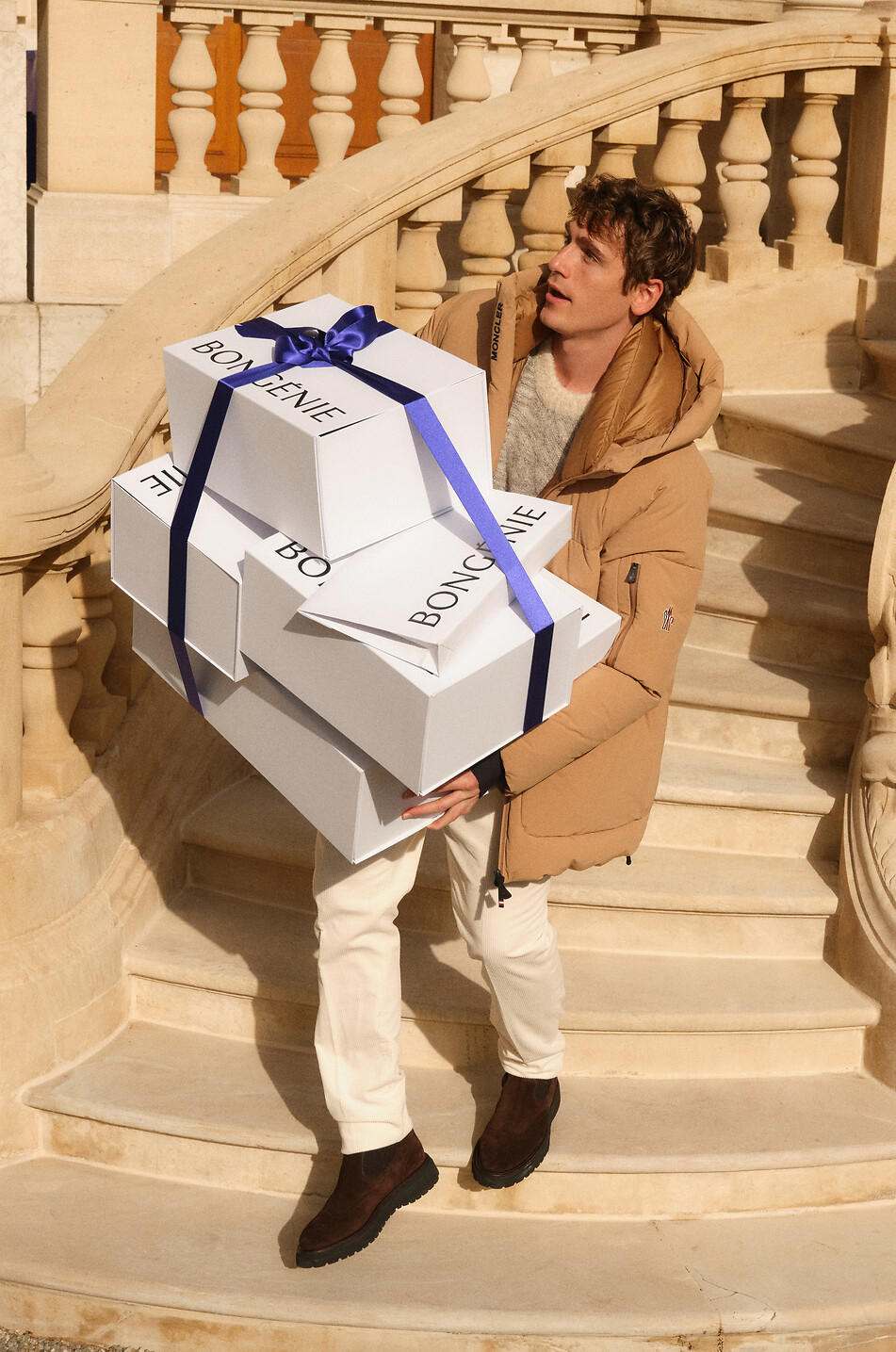 MONCLER GRENOBLE Doudoune longue à capuche Rauris Homme MARRON CLAIR 3