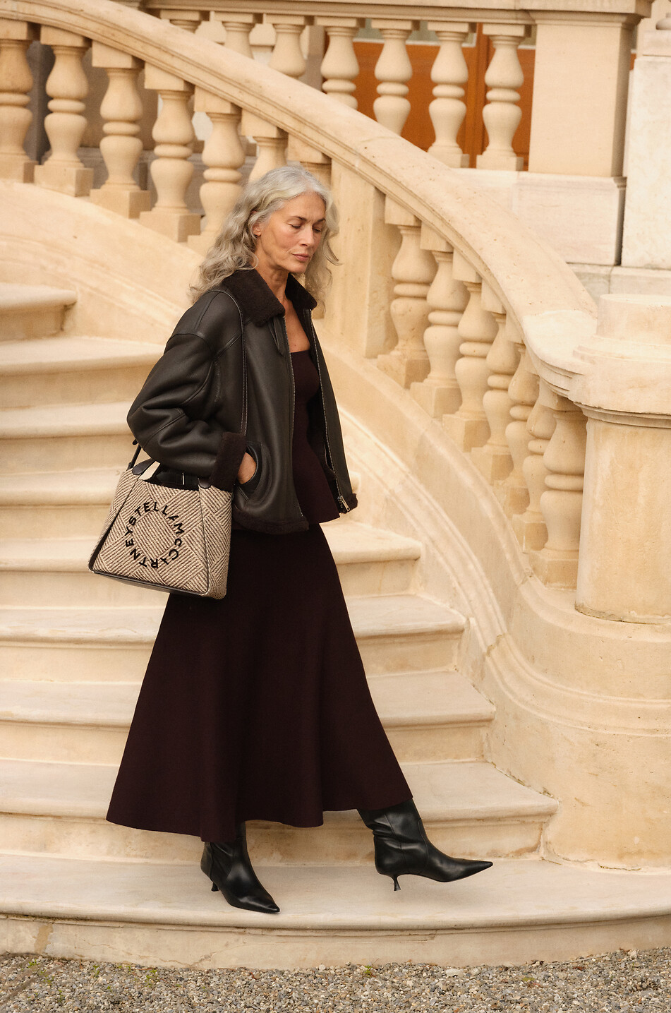 Shopper aus Jacquard Stella Logo