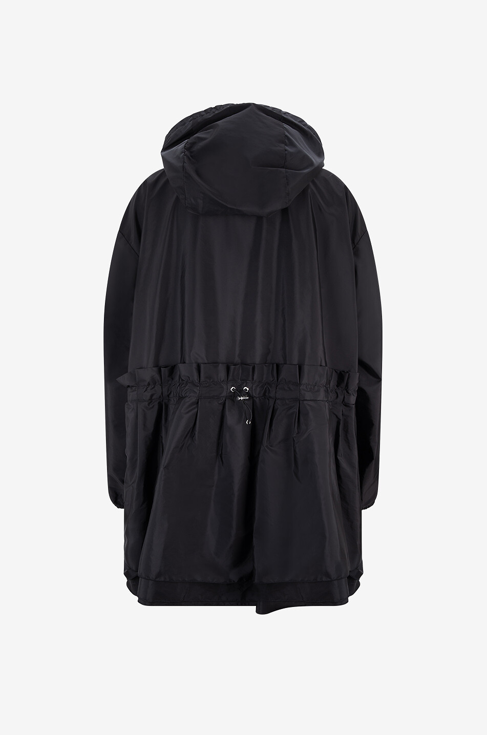 MONCLER Wete long hooded wind jacket Women BLACK 2