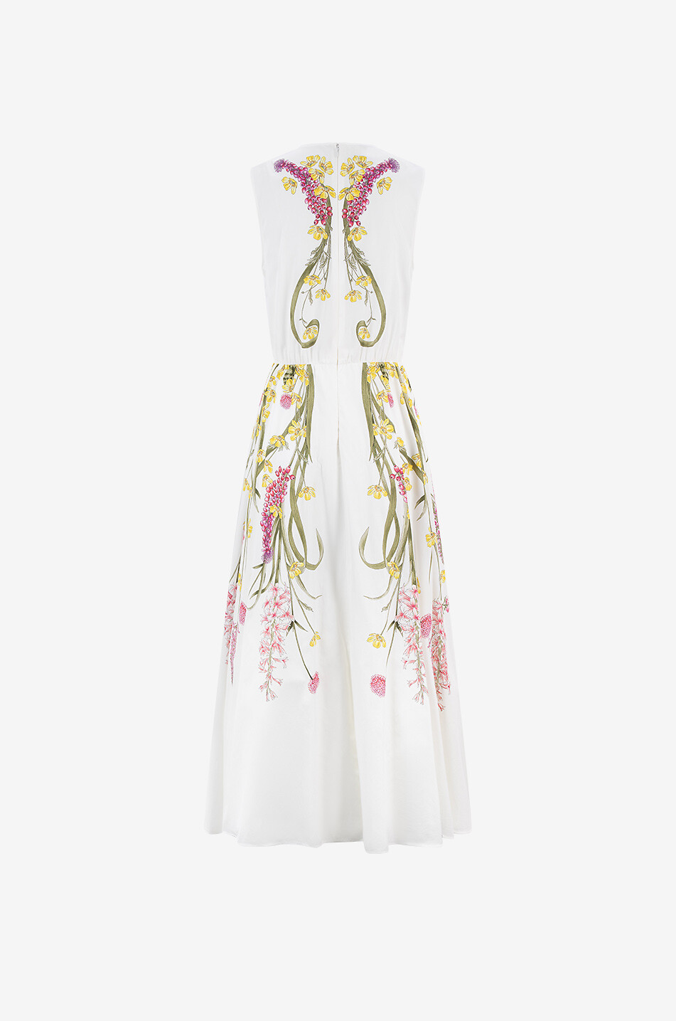 GIAMBATTISTA VALLI Wildflowers sleeveless poplin midi dress Women MULTI COLOURED 2
