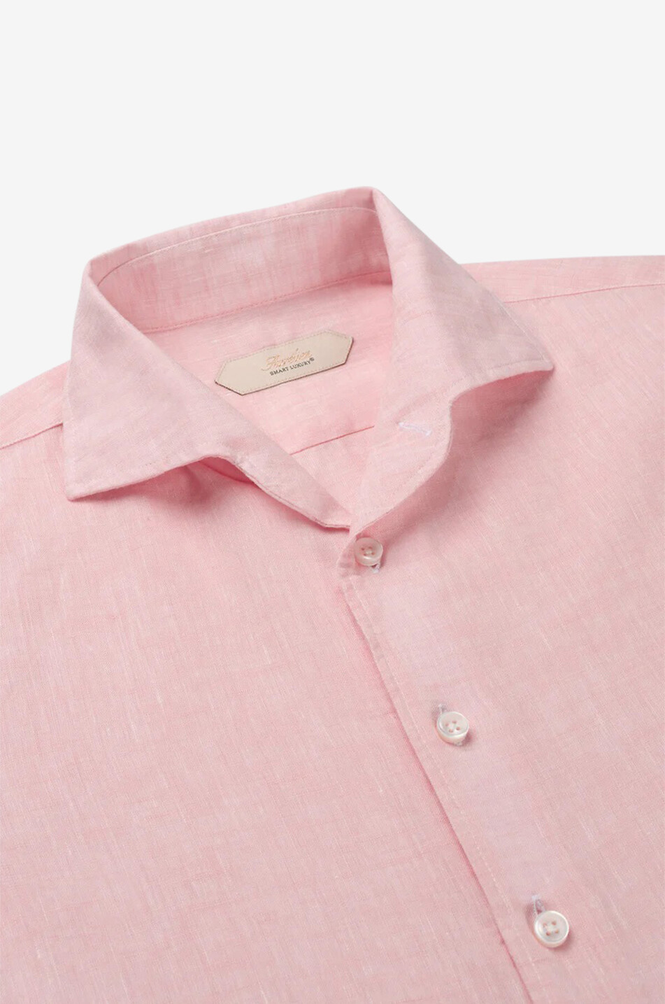 AURELIEN Seaside linen long-sleeved shirt Men PINK 6
