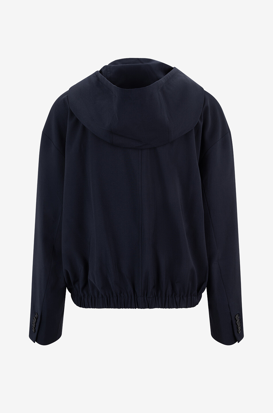 BIANCALANCIA Veste à capuche légère Cool Wool Femme BLEU FONCE 2