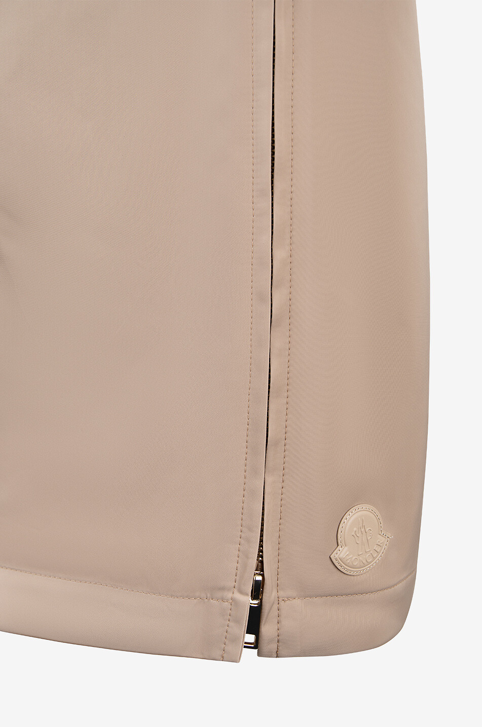 MONCLER Kurzer Nylon-Twill-Rock mit Reissverschluss Damen BEIGE 3